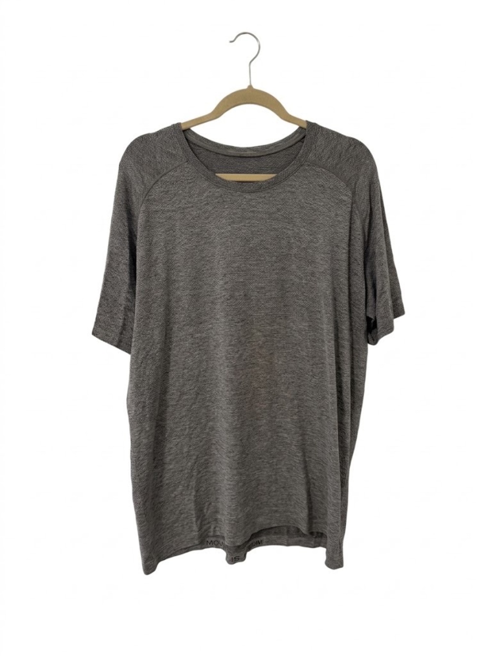 Men's Lululemon Heather Grey Short Sleeve Performance Shirt - Size XL